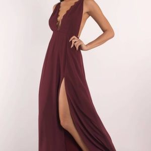 Long Burgundy Dress